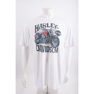 Harley-Davidson Mens Graphic T-Shirt Top XL Flag Rommel Scranton PA Biker